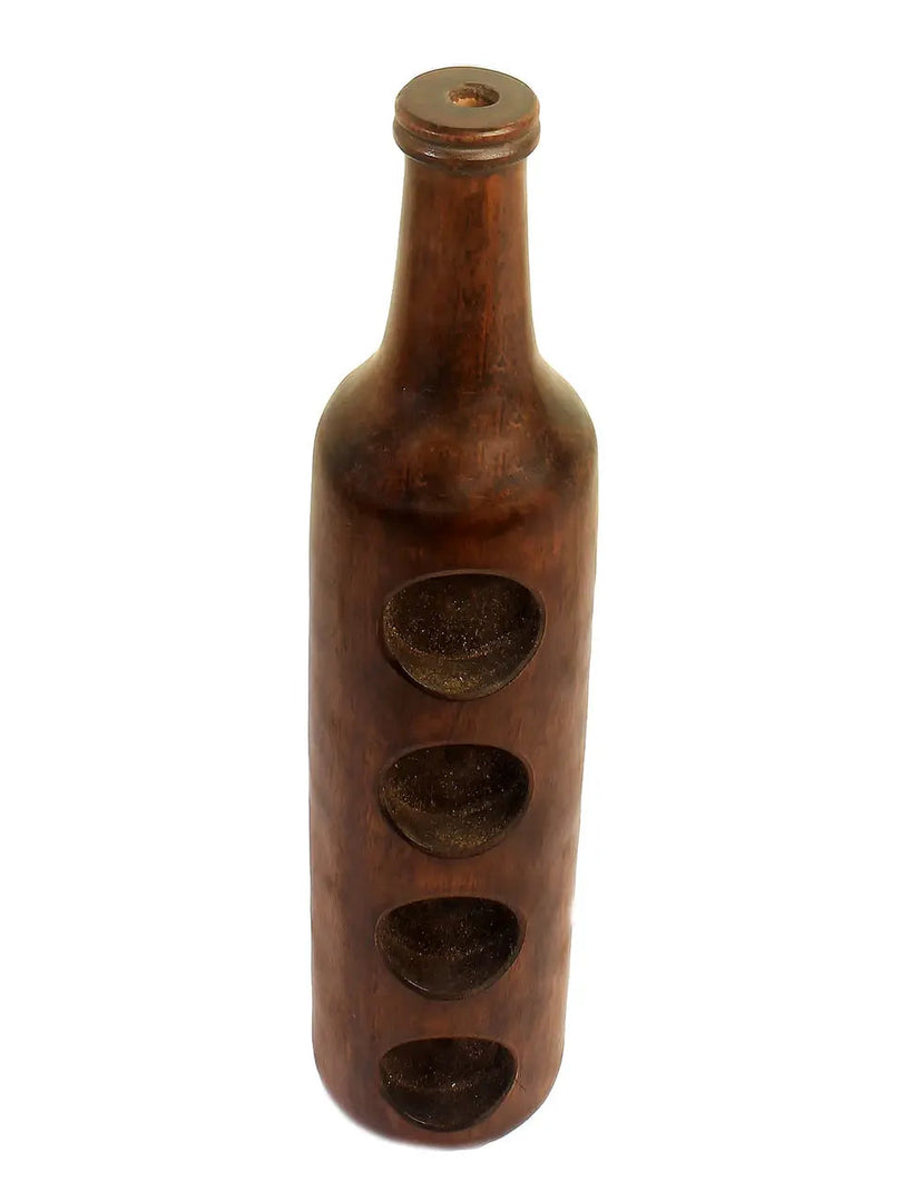 VIS 109 Wooden Bottle Tea Light Holder dastakaaristore